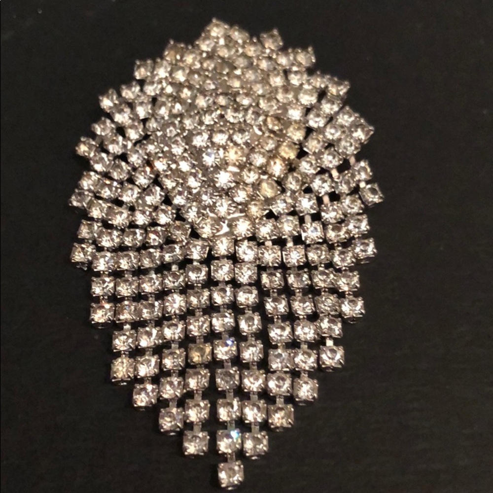 VINTAGE RHINESTONE BROACH - Picture 1 of 8